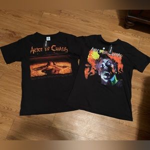 Alice in Chains T-Shirts Unisex Size Small & Medium- NWT